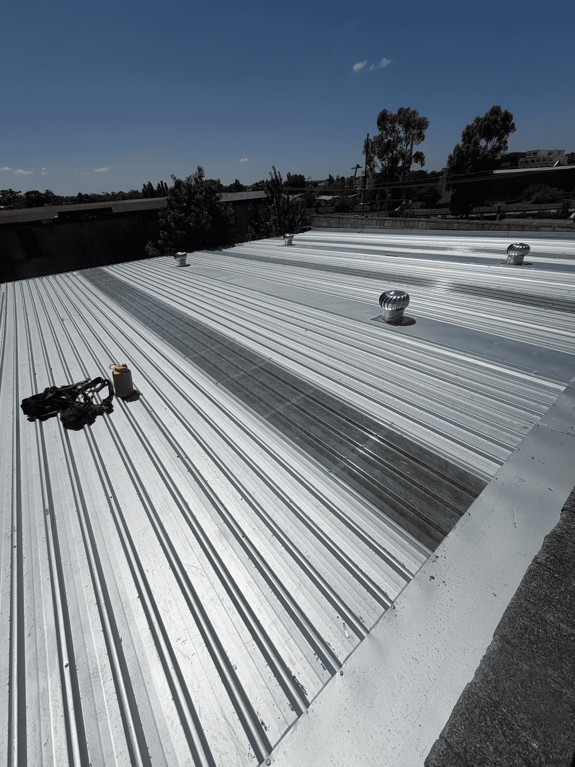 Completed Colorbond roof with whirlybird ventilation — Thornbury