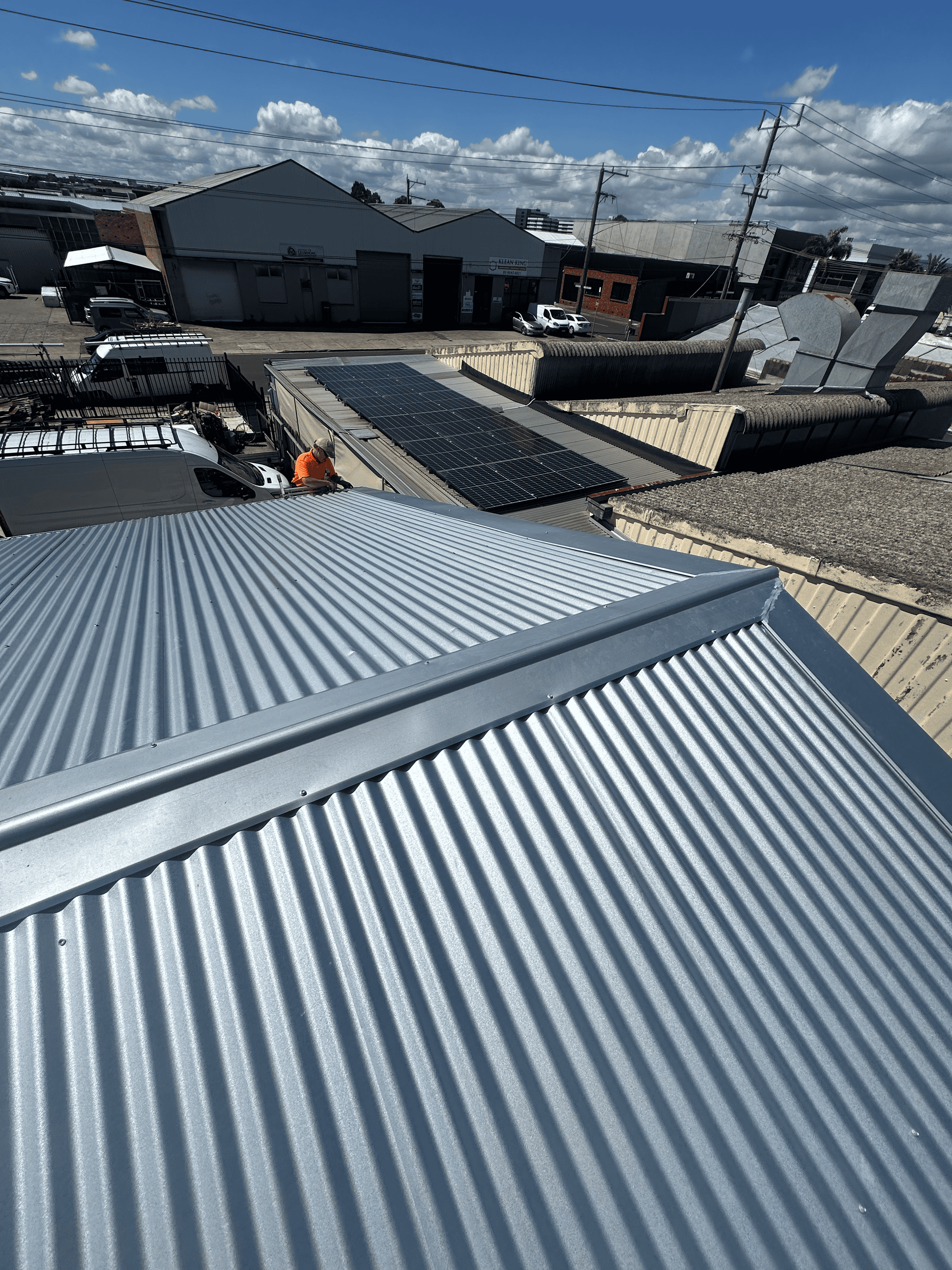 Large completed Colorbond roof — Bentleigh